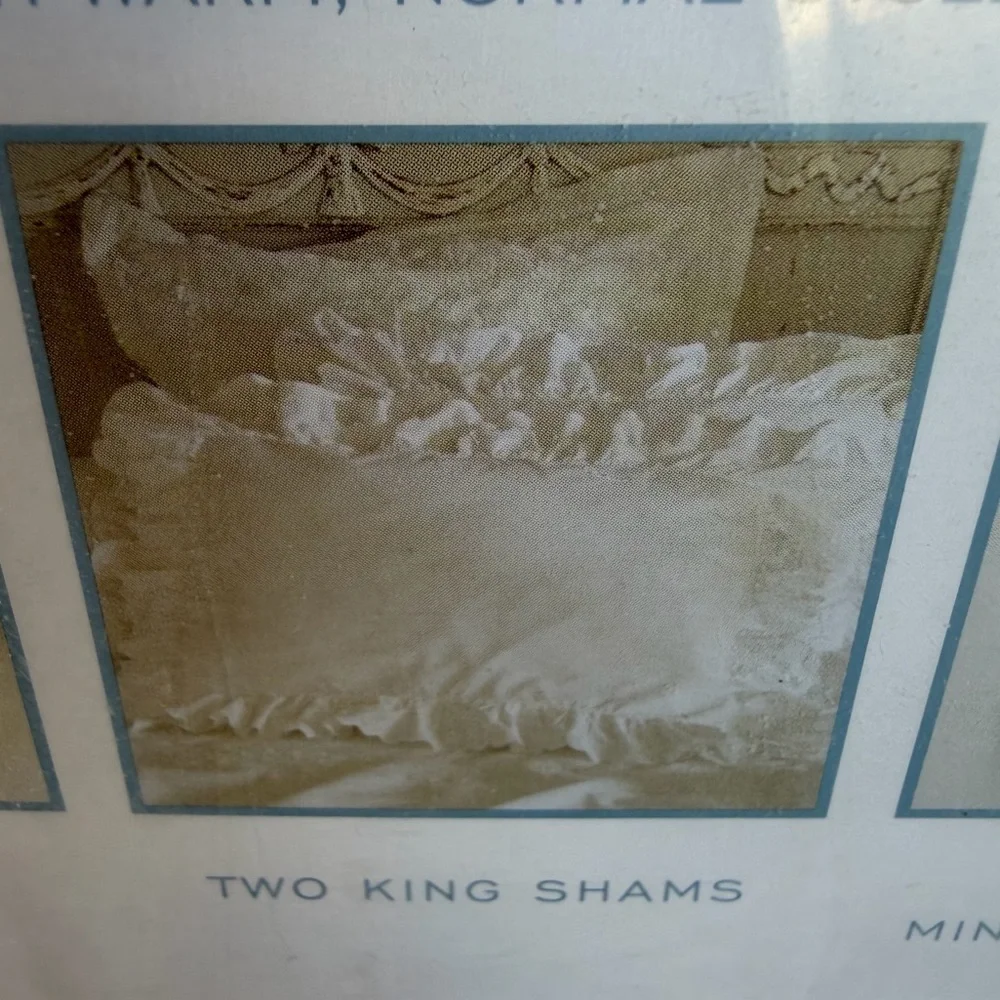 Simply Shabby Chic White Petticoat Lace Ruffled King 3-Piece Duvet Cover Set HTF